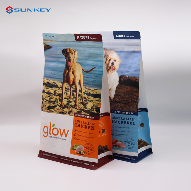 Bolsa de embalaje de fondo plano con sello de ocho lados