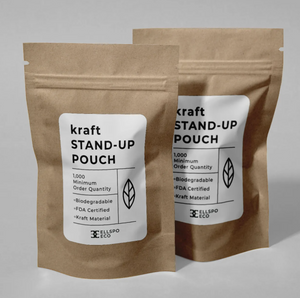 Высокобарьерный пакет дой-пак из крафт-бумаги